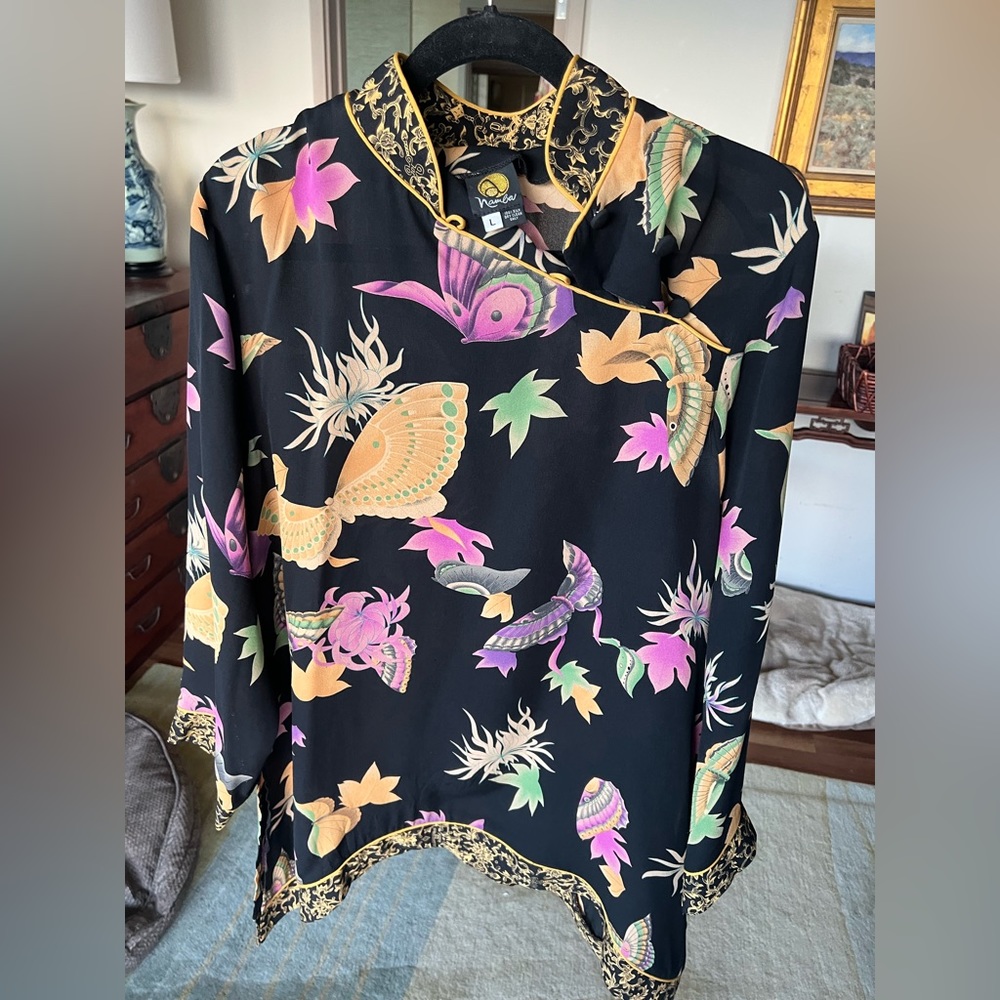 Anne Namba 100% Silk Tunic Top